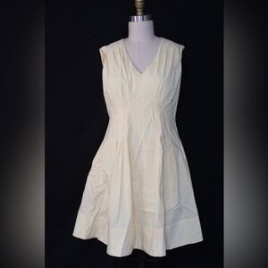 Elegant Butter Yellow Sleeveless Dress